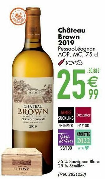 Cora Château brown 2019 pessac-léognan aop mc aanbieding