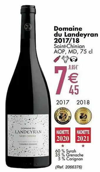 Cora Domaine du landeyran 2017-18 saint-chinian aop md aanbieding