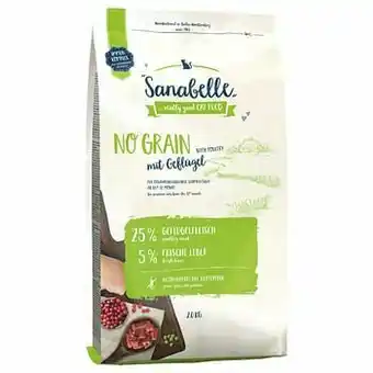 Zooplus 2kg No Grain Sanabelle Kattenvoer aanbieding