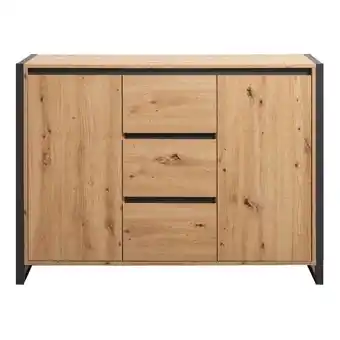 Leen Bakker Kast Denver 2 - eiken-/antracietkleur - 88x120x40 cm aanbieding