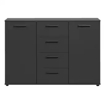 Leen Bakker Kast Praag - antracietkleur - 85x120x35 cm aanbieding
