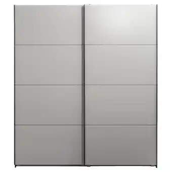 Leen Bakker Schuifdeurkast Dallas - antracietkleur/grijs, softclose - 210x180x65 cm aanbieding