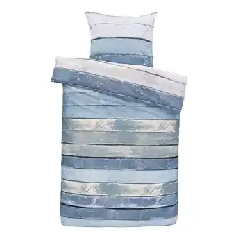 Leen Bakker Comfort dekbedovertrek Xander blauw/groen - 140x200/220 cm aanbieding