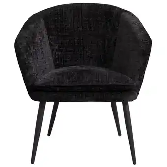 Leen Bakker Fauteuil Cloe - stof - zwart aanbieding