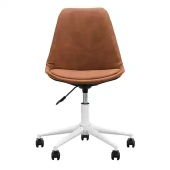 Leen Bakker Bureaustoel Senja - stof - cognackleur aanbieding