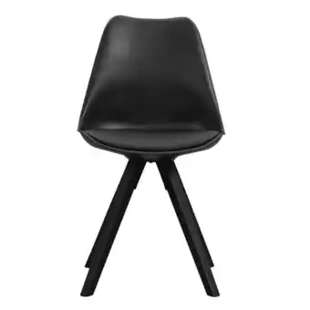 Leen Bakker Eetkamerstoel Senja - zwart - zwart hout aanbieding
