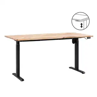 Bureau Homeworx zit/sta elektrisch verstelbaar – mangohout/zwart - 75/118x160x80 cm