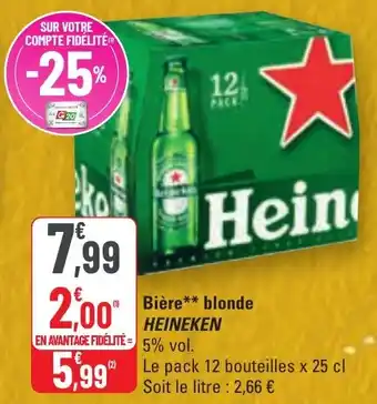 Bière** blonde HEINEKEN