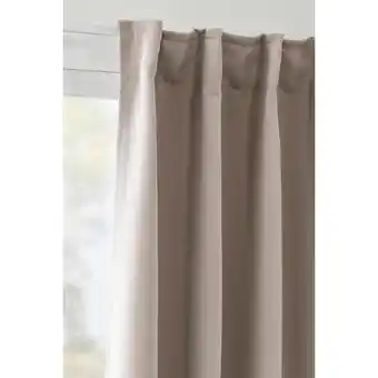 Leen Bakker Gordijn Evi - taupe - 140x280 cm (1 stuk) aanbieding