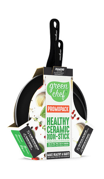 Makro Greenchef Pannenset Diamond 20 cm + 28 cm aanbieding