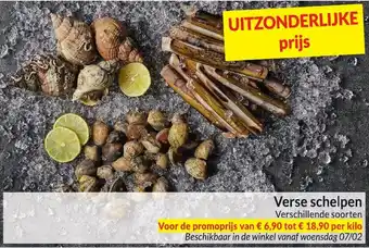 Intermarché Verse schelpen Verschillende soorten Voor de promoprijs van € 6,90 tot € 18,90 per kilo aanbieding