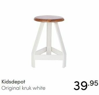 Baby & Tiener Kidsdepot original kruk white aanbieding