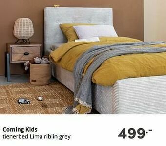 Coming kids tienerbed lima riblin grey