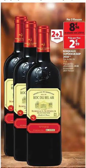 Bordeux Superieur Aop 2016 Roc Du Bel Air