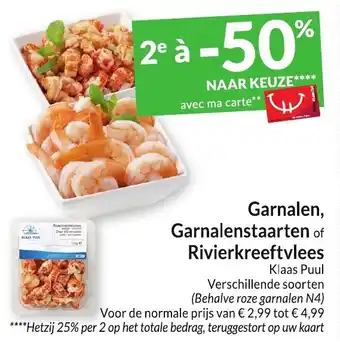 Intermarché Garnalen, Garnalenstaarten of Rivierkreeftvlees aanbieding