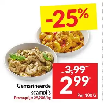 Intermarché Gemarineerde Scampi's 100g aanbieding