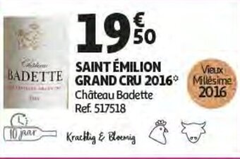 Auchan Saint Emilion Grand Cru 2016 aanbieding