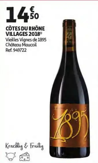 Auchan Cotes Du Rhone Villages 2018 aanbieding
