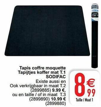 Cora Tapis coffre moquette tapijtjes koffer mat t.1 sodifac aanbieding