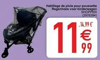 Cora Habillage de pluie pour poussette regenhoes voor kinderwagen shopper aanbieding