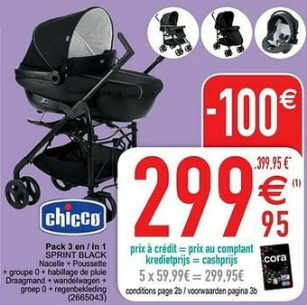 Cora Pack 3 en - in 1 sprint black aanbieding