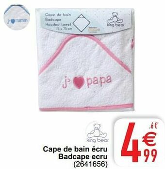 Cora Cape de bain écru badcape ecru aanbieding