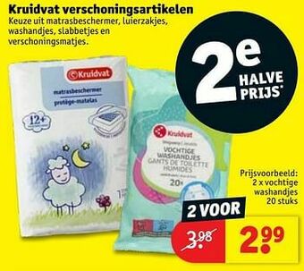 Kruidvat Vochtige washandjes aanbieding