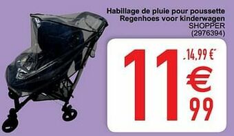 Cora Habillage de pluie pour poussette regenhoes voor kinderwagen shopper aanbieding