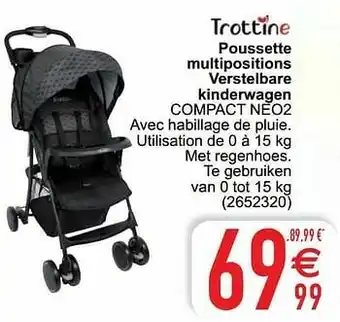 Cora Poussette multipositions verstelbare kinderwagen compact neo2 aanbieding