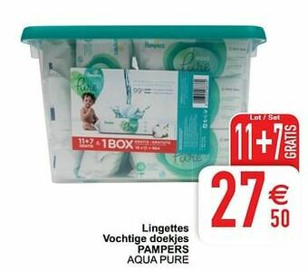 Cora Lingettes vochtige doekjes pampers aqua pure aanbieding