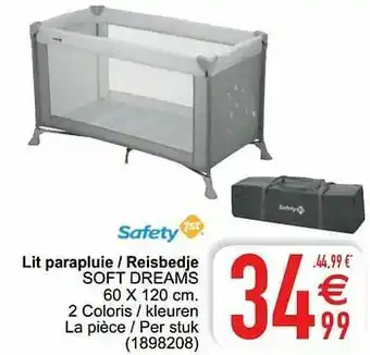 Cora Lit parapluie - reisbedje soft dreams aanbieding