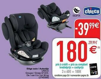 Cora Siège auto - autozitje unico aanbieding