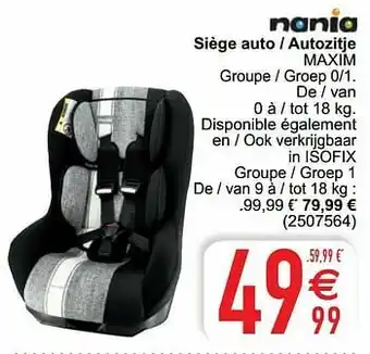 Siège auto - autozitje maxim