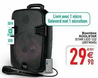 Cora Kool.star boombox koolstar star led 122 aanbieding