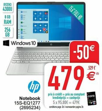 Cora Hp notebook 15s-eq1277 aanbieding