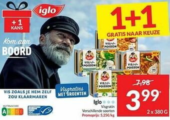 Intermarché Iglo visgratin aanbieding