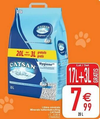 Cora Litière minérale minerale kattenbakvulling catsan aanbieding