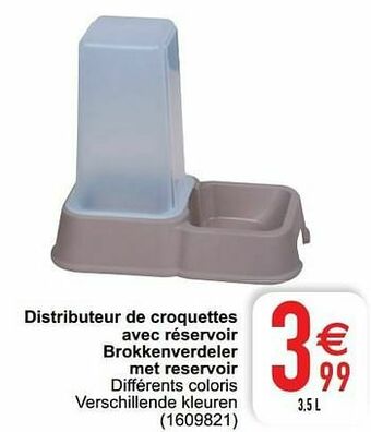 Distributeur de croquettes avec réservoir brokkenverdeler met reservoir
