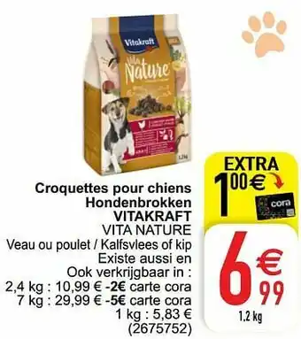 Cora Croquettes pour chiens hondenbrokken vitakraft vita nature aanbieding