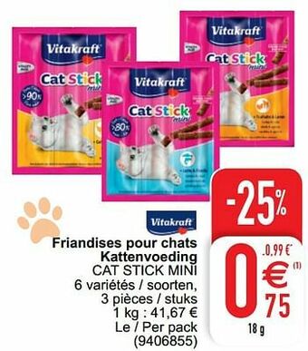 Cora Friandises pour chats kattenvoeding cat stick mini aanbieding