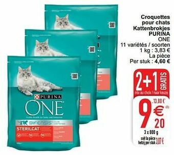 Cora Croquettes pour chats kattenbrokjes purina one aanbieding