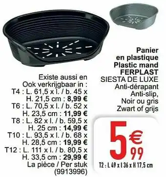 Cora Panier en plastique plastic mand ferplast aanbieding