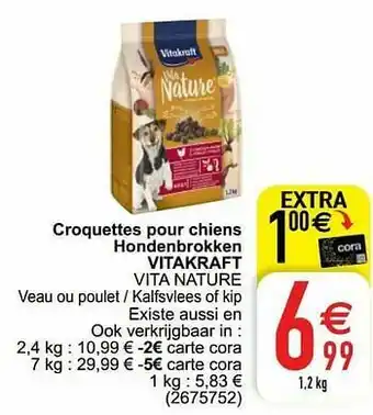 Cora Croquettes pour chiens hondenbrokken vitakraft aanbieding