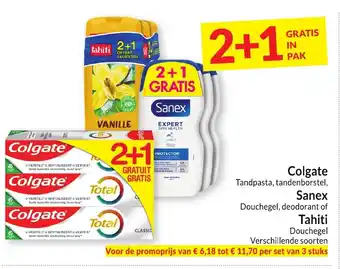 Intermarché Colgate/ Sanex/ Tahiti per set aanbieding