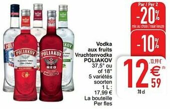 Cora Vodka aux fruits vruchtenvodka poliakov aanbieding