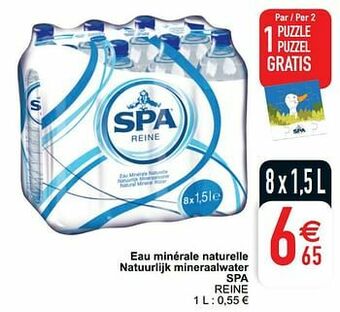 Cora Eau minérale naturelle natuurlijk mineraalwater spa reine aanbieding
