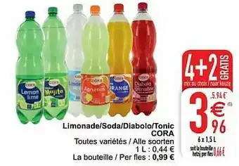 Cora Limonade-soda-diabolo-tonic cora aanbieding