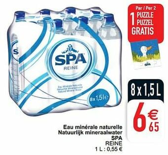 Cora Eau minérale naturelle natuurlijk mineraalwater spa reine aanbieding