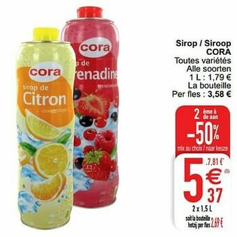 Cora Sirop - siroop cora aanbieding
