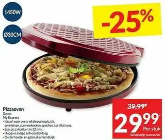 Intermarché Domo elektro pizzaoven domo my express aanbieding